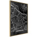 Wall Poster Dark Map of Amsterdam - black and white composition with simple inscriptions 118145 additionalThumb 12