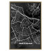 Wall Poster Dark Map of Amsterdam - black and white composition with simple inscriptions 118145 additionalThumb 17