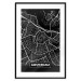 Wall Poster Dark Map of Amsterdam - black and white composition with simple inscriptions 118145 additionalThumb 15