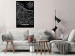 Wall Poster Dark Map of Amsterdam - black and white composition with simple inscriptions 118145 additionalThumb 2