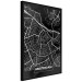Wall Poster Dark Map of Amsterdam - black and white composition with simple inscriptions 118145 additionalThumb 11
