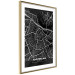 Wall Poster Dark Map of Amsterdam - black and white composition with simple inscriptions 118145 additionalThumb 9