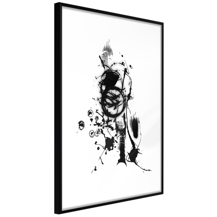 Poster Naughty Thoughts - black patterns in an abstract motif on a white background 122745 additionalImage 11