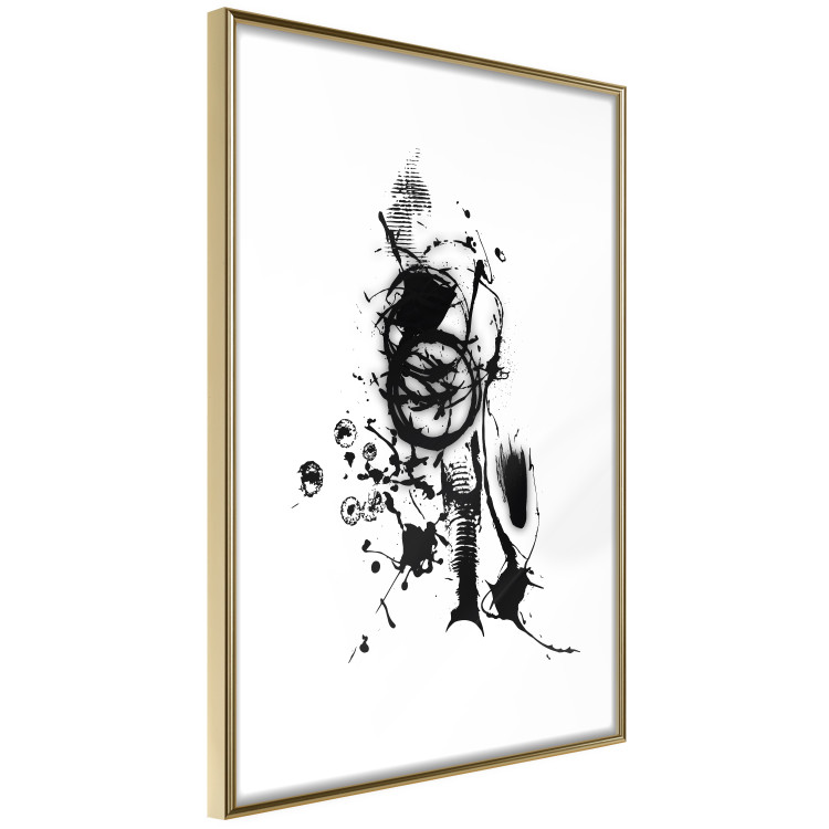Poster Naughty Thoughts - black patterns in an abstract motif on a white background 122745 additionalImage 6