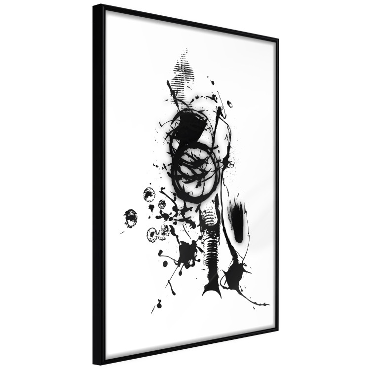 Poster Naughty Thoughts - black patterns in an abstract motif on a white background 122745 additionalImage 10