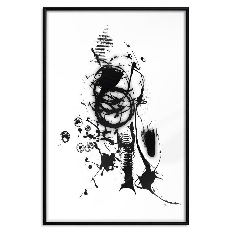 Poster Naughty Thoughts - black patterns in an abstract motif on a white background 122745 additionalImage 14