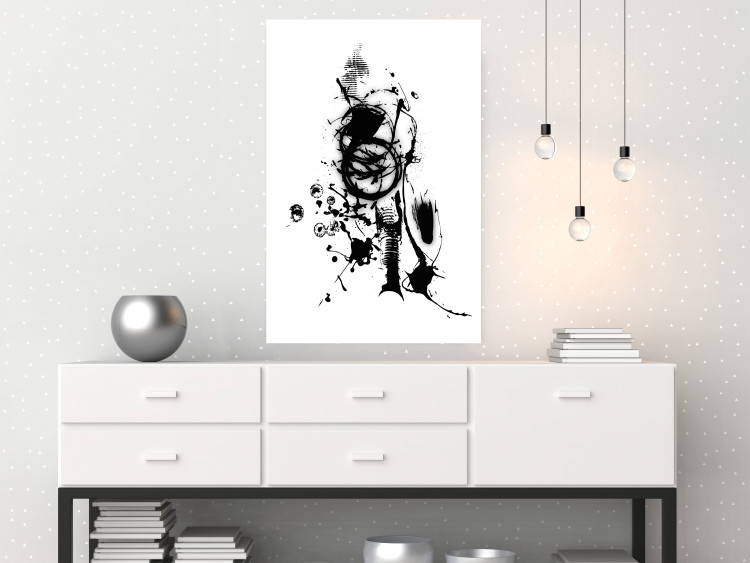 Poster Naughty Thoughts - black patterns in an abstract motif on a white background 122745 additionalImage 19