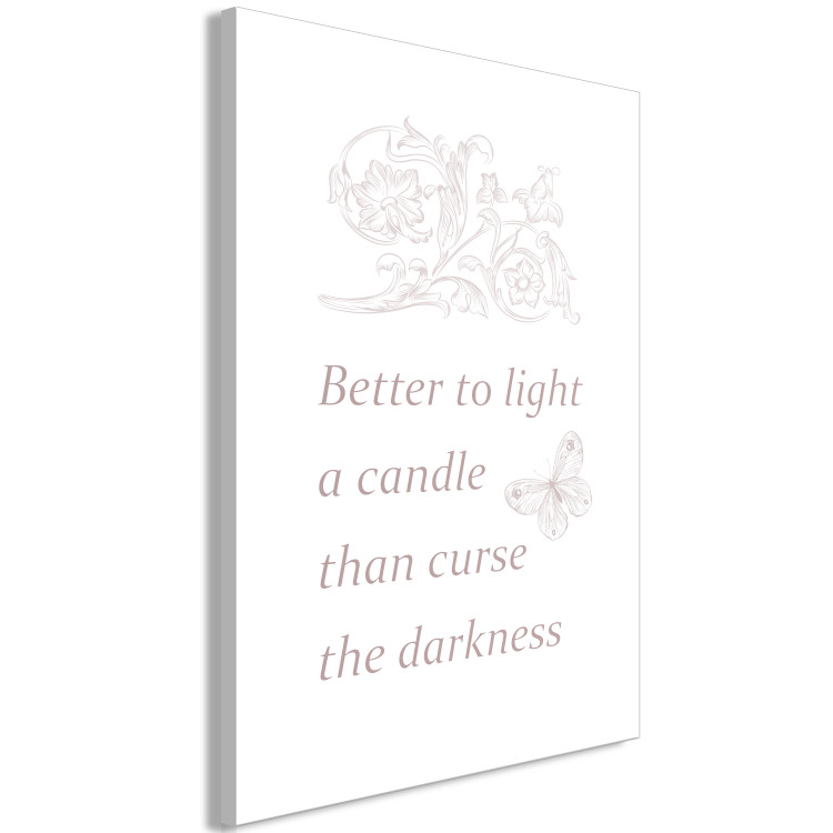 Canvas Print A light in the tunnel - motivational quote in English with ornaments 122845 additionalImage 2