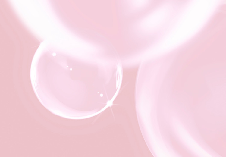 Poster Subtle Breeze - shiny soap bubbles flying on a pink background 122945 additionalImage 9