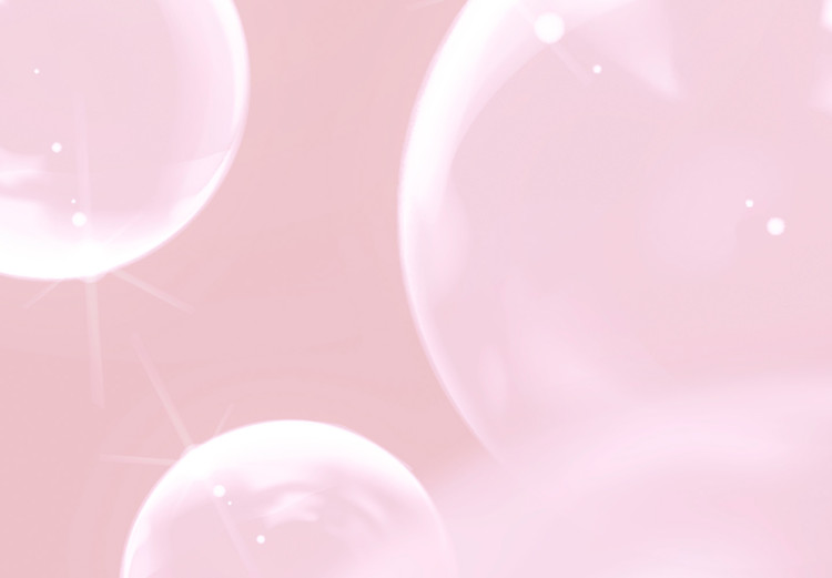 Poster Subtle Breeze - shiny soap bubbles flying on a pink background 122945 additionalImage 8