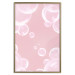 Poster Subtle Breeze - shiny soap bubbles flying on a pink background 122945 additionalThumb 16