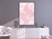 Poster Subtle Breeze - shiny soap bubbles flying on a pink background 122945 additionalThumb 3