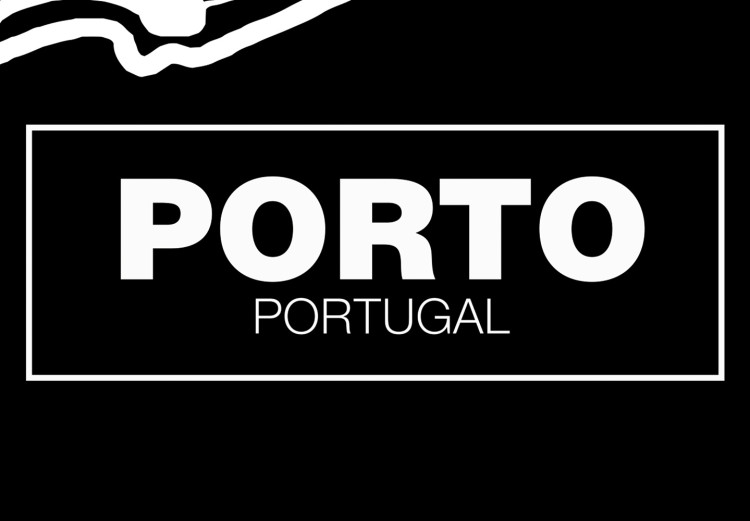Wall Poster Negative Map: Porto - black and white city map in Portugal 123045 additionalImage 11