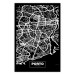 Wall Poster Negative Map: Porto - black and white city map in Portugal 123045