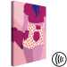 Canvas Art Print Woman in shorts - pink and purple graphic with a woman silhouette 123345 additionalThumb 6