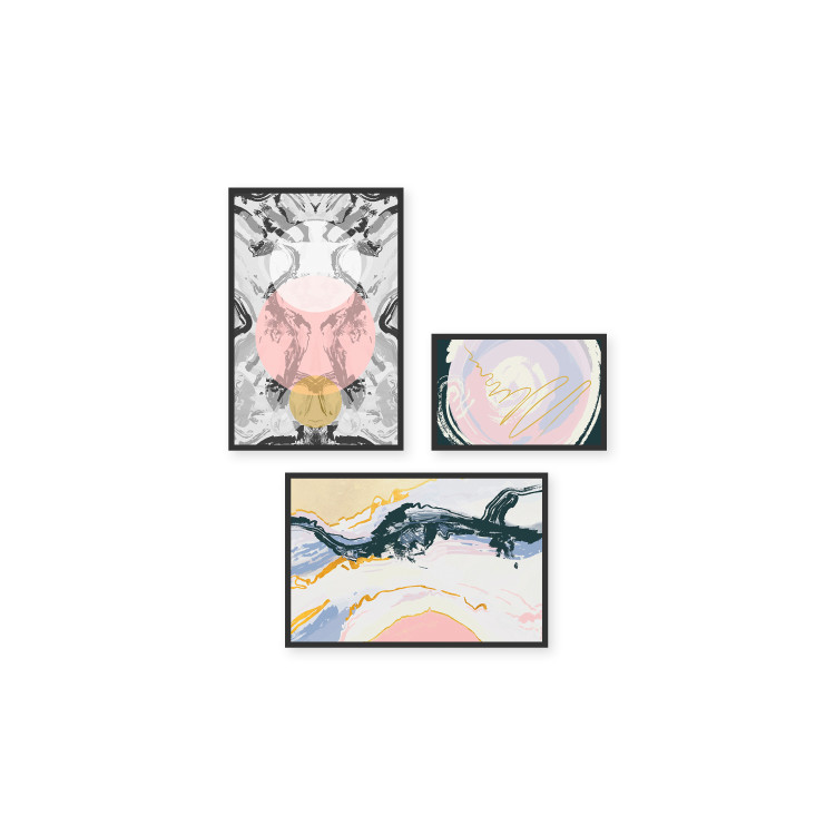 Wall gallery set Pastel Abstraction 124945 additionalImage 1