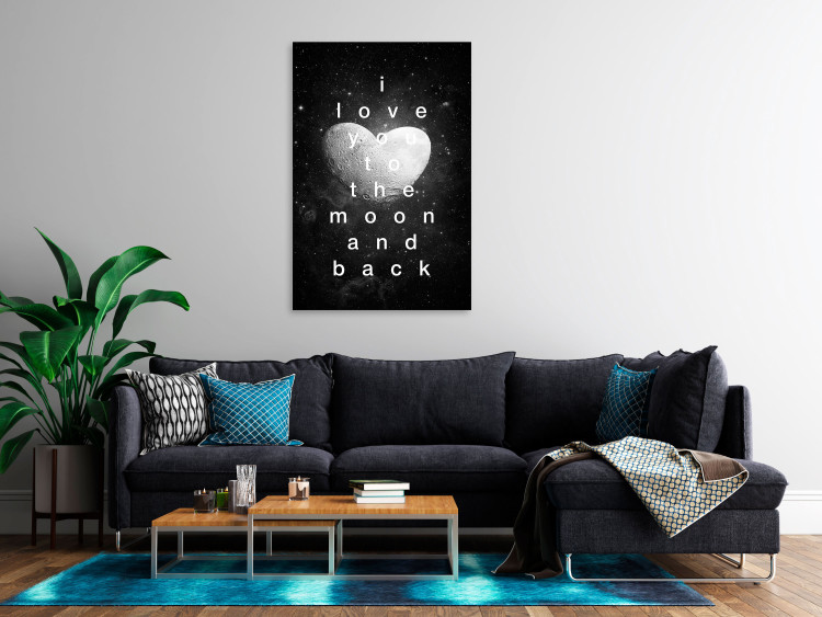 Canvas Art Print Moon Heart (1 Part) Vertical 125245 additionalImage 3