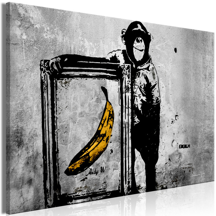 Large canvas print Banksy: Monkey with Frame [Large Format] 125545 additionalImage 3
