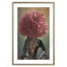 Wall Poster Floral Thoughts - abstract woman with a red flower on her head 127245 additionalThumb 16