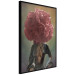 Wall Poster Floral Thoughts - abstract woman with a red flower on her head 127245 additionalThumb 11