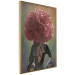 Wall Poster Floral Thoughts - abstract woman with a red flower on her head 127245 additionalThumb 12