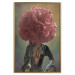 Wall Poster Floral Thoughts - abstract woman with a red flower on her head 127245 additionalThumb 21