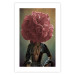 Wall Poster Floral Thoughts - abstract woman with a red flower on her head 127245 additionalThumb 25