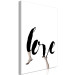 Canvas Print Black English Love sign - white abstraction with legs 128345 additionalThumb 2