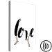Canvas Print Black English Love sign - white abstraction with legs 128345 additionalThumb 6