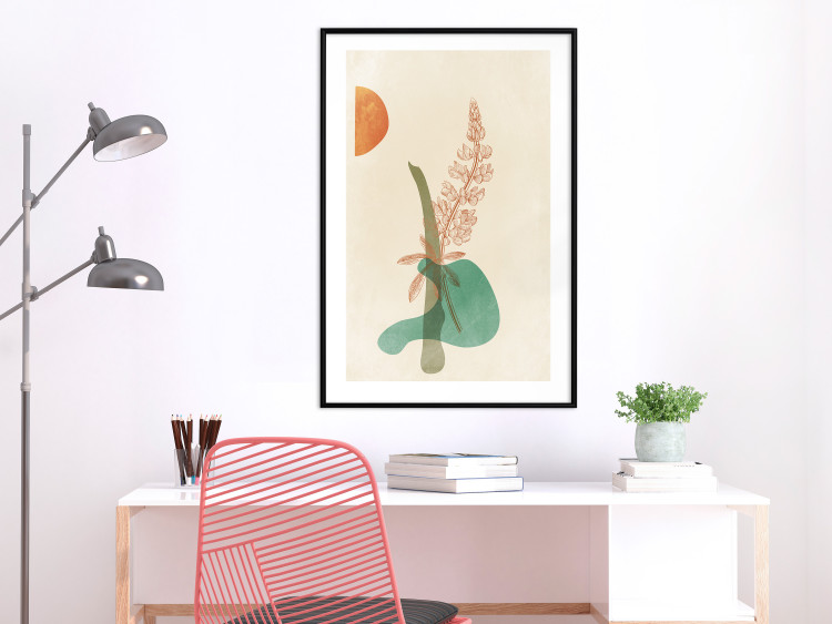 Poster Lupine - unique abstraction with a plant and rounded shapes in boho style 129345 additionalImage 18