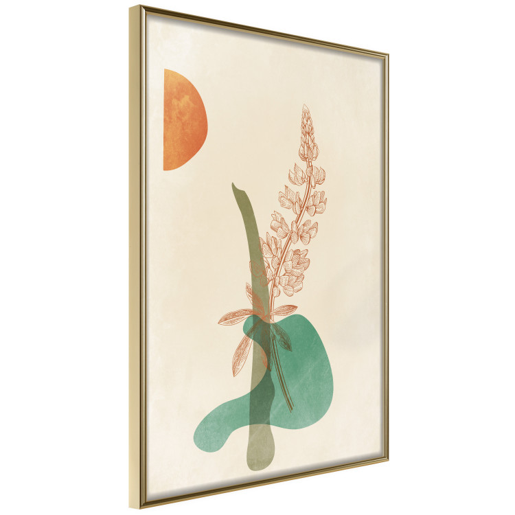 Poster Lupine - unique abstraction with a plant and rounded shapes in boho style 129345 additionalImage 12