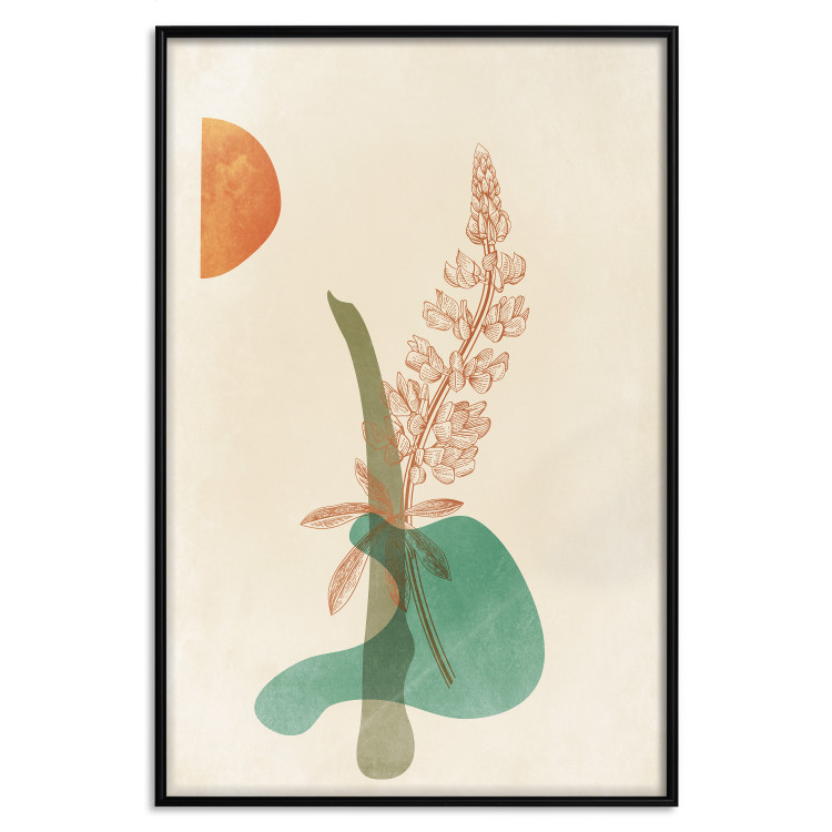 Poster Lupine - unique abstraction with a plant and rounded shapes in boho style 129345 additionalImage 16