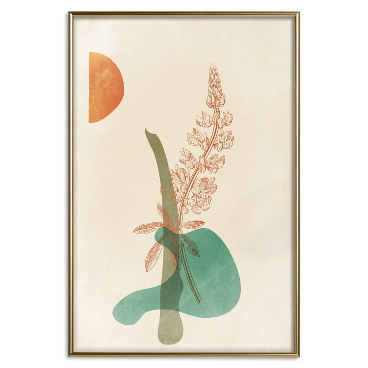 Poster Lupine - unique abstraction with a plant and rounded shapes in boho style 129345 additionalImage 17
