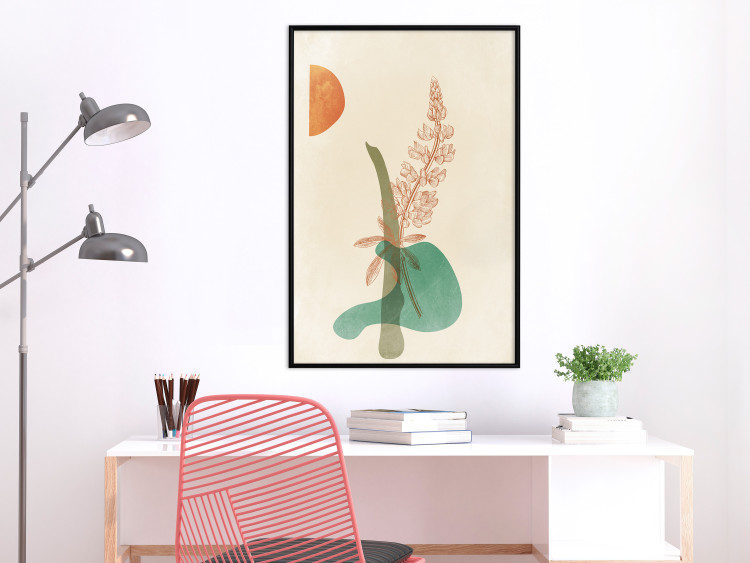 Poster Lupine - unique abstraction with a plant and rounded shapes in boho style 129345 additionalImage 5