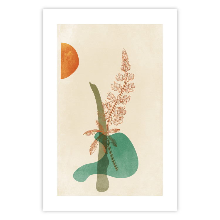 Poster Lupine - unique abstraction with a plant and rounded shapes in boho style 129345 additionalImage 19