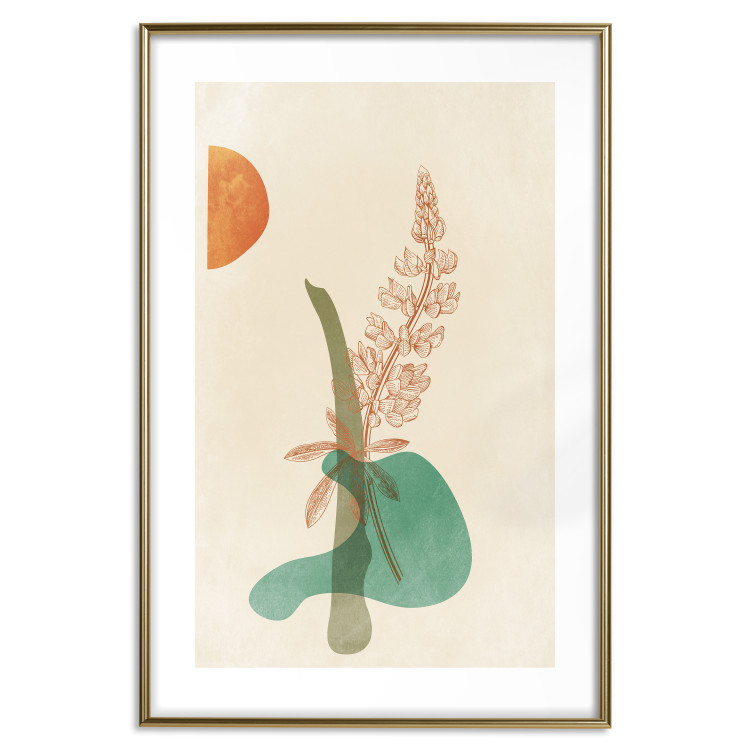 Poster Lupine - unique abstraction with a plant and rounded shapes in boho style 129345 additionalImage 14