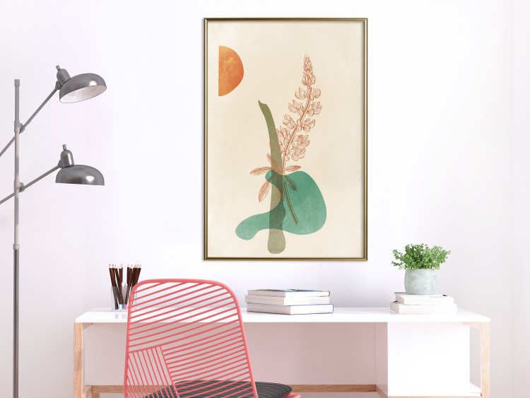 Poster Lupine - unique abstraction with a plant and rounded shapes in boho style 129345 additionalImage 6