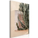 Canvas Print Spikes of Green (1-part) vertical - cactus landscape against a building backdrop 129445 additionalThumb 2