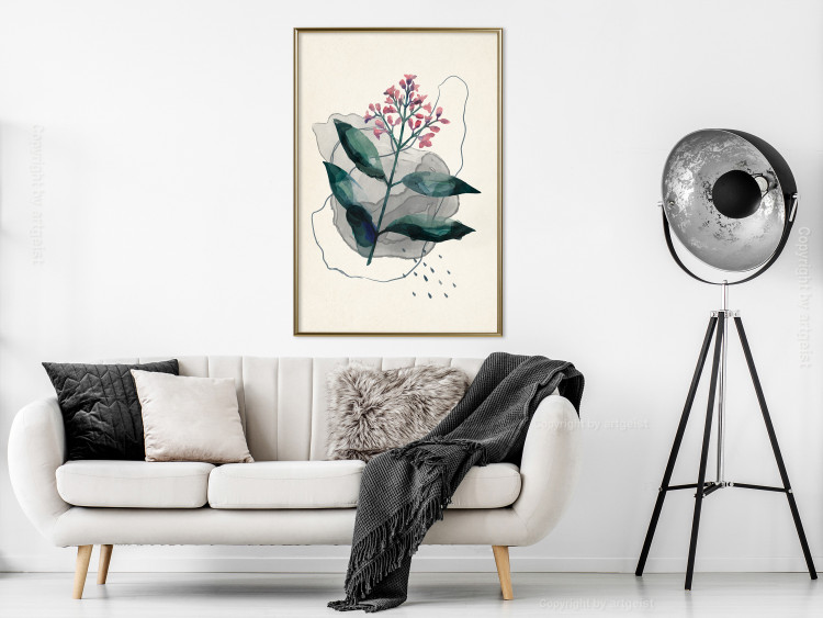 Poster Watercolor Plant - abstract plant with flowers in watercolor style 129545 additionalImage 12