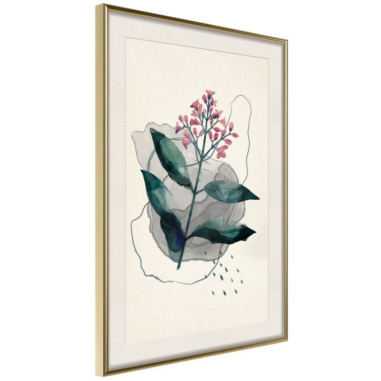 Poster Watercolor Plant - abstract plant with flowers in watercolor style 129545 additionalImage 3