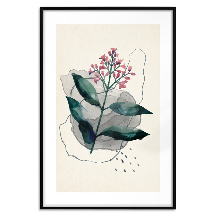 Poster Watercolor Plant - abstract plant with flowers in watercolor style 129545 additionalImage 15
