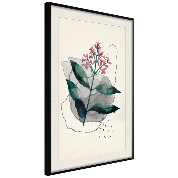 Poster Watercolor Plant - abstract plant with flowers in watercolor style 129545 additionalImage 4
