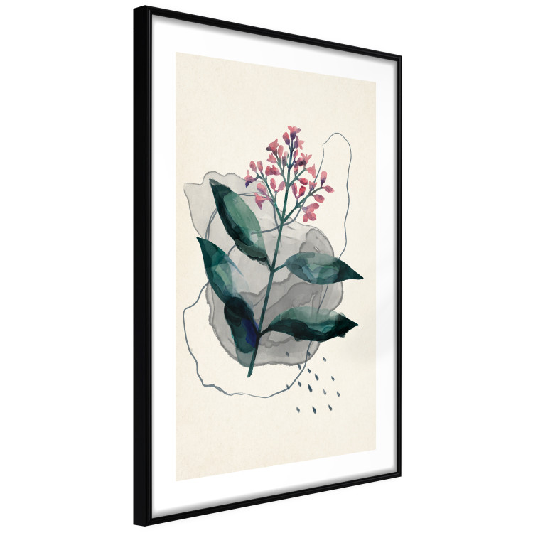 Poster Watercolor Plant - abstract plant with flowers in watercolor style 129545 additionalImage 2
