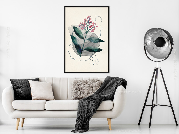 Poster Watercolor Plant - abstract plant with flowers in watercolor style 129545 additionalImage 11
