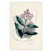 Poster Watercolor Plant - abstract plant with flowers in watercolor style 129545
