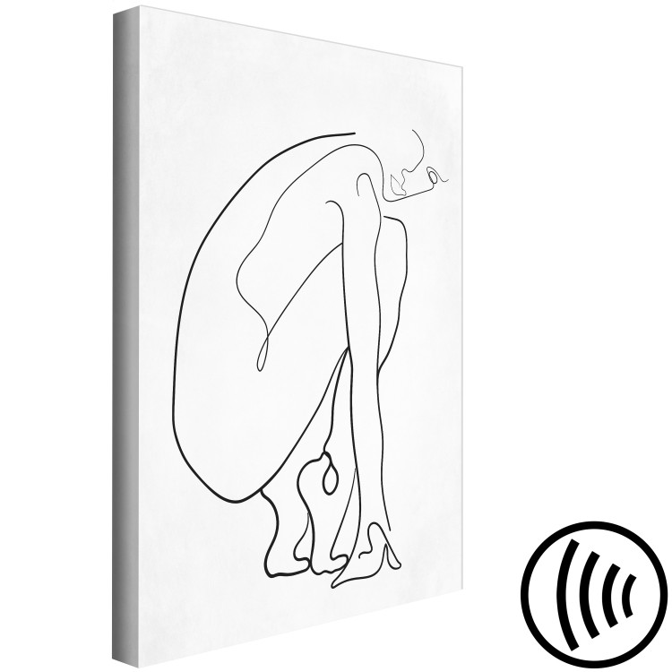 Canvas Art Print Perfect Line (1-piece) Vertical - abstract female figure 129745 additionalImage 6