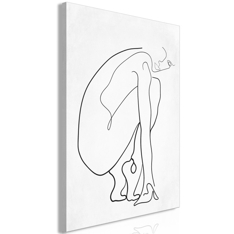 Canvas Art Print Perfect Line (1-piece) Vertical - abstract female figure 129745 additionalImage 2