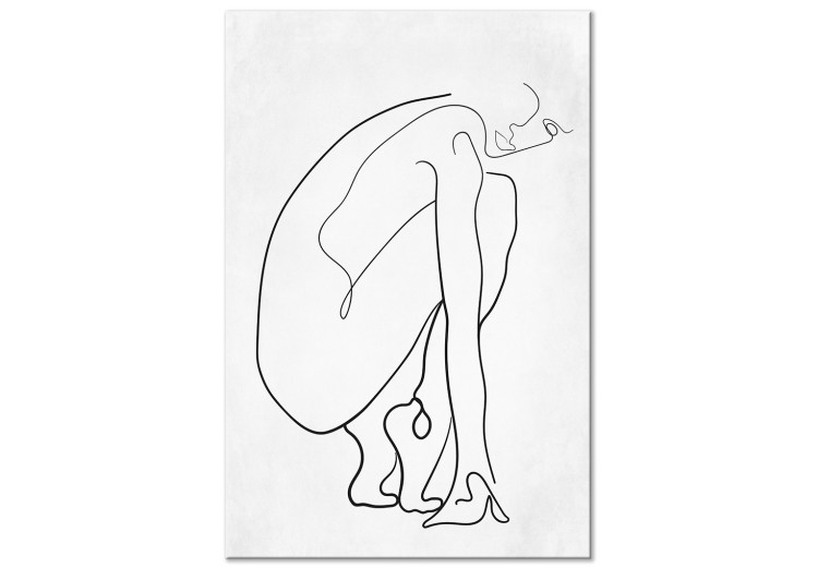 Canvas Art Print Perfect Line (1-piece) Vertical - abstract female figure 129745