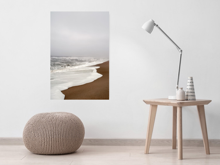 Wall Poster Autumn Ebb - autumn landscape on the beach against the sea and sky 130345 additionalImage 2