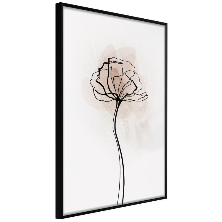 Wall Poster Up to the Sun - black line art of a plant in an abstract motif 131945 additionalImage 11